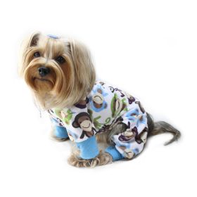 Ultra Soft Plush Minky Monkey Pajamas - XL