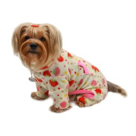 Yummy Strawberry Fleece Turtleneck Pajamas - XL