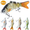 4Pcs 10cm/20g Bass Fishing Lure 6 Segment Multi Jointed Lifelike Fish Lures Sinking Wobbler Swim Bait For Freshwater Saltwater Fishing