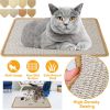 Cat Scratching Mat Natural Sisal Anti-Slip Mat Horizontal Cat Floor Scratching Pad Rug Kitten Play Toys Protect Carpets Sofas Furniture