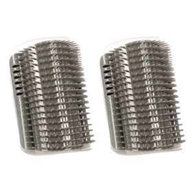 1/2pcs Corner Scrubber Cat Scratcher Massage Brush Scratcher Toy Cat Scratch Board, Wall Corner Cat Brush Pet Groomer Tool Brush Comb Pet Supplie (Color: gray, Quantity: 2pcs)