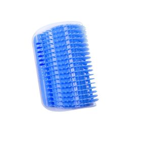 1/2pcs Corner Scrubber Cat Scratcher Massage Brush Scratcher Toy Cat Scratch Board, Wall Corner Cat Brush Pet Groomer Tool Brush Comb Pet Supplie (Color: Blue, Quantity: 1pc)